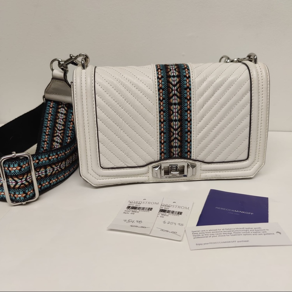Rebecca Minkoff White Leather Crossbody Bag